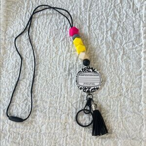 Colorful Beaded Lanyard with Tassel